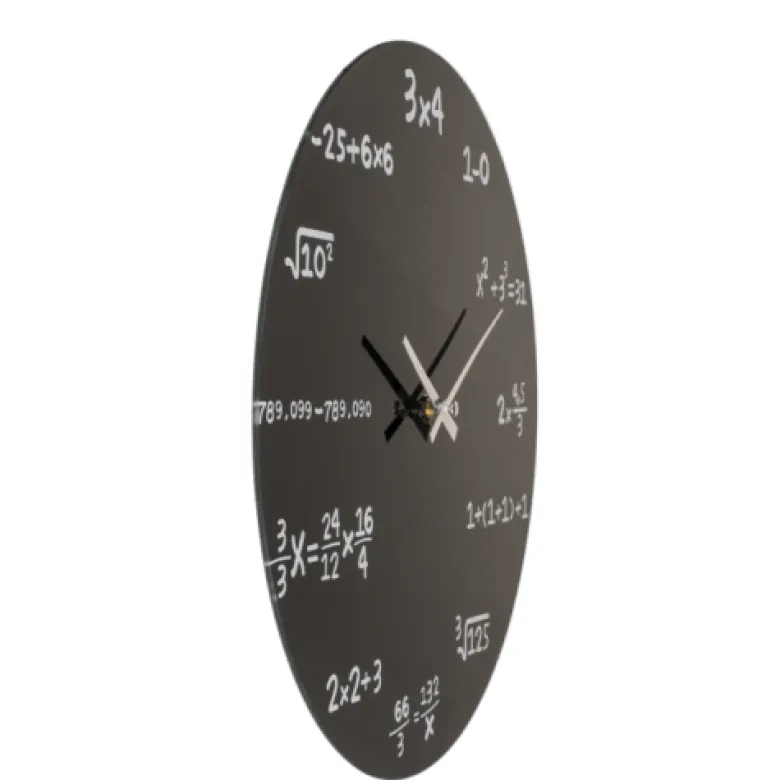 Horloge en verre mathematic 35 cm