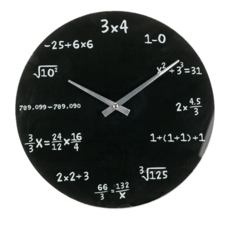 Horloge en verre mathematic 35 cm