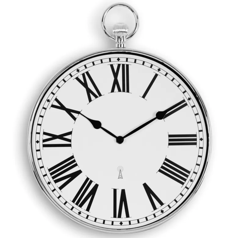 Horloge fishtec silver touch murale