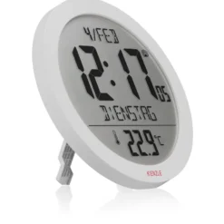 Horloge murale radio-pilotée kienzle avec température intérieure blanche