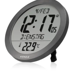 Horloge murale radio-pilotée kienzle avec température intérieure anthracite