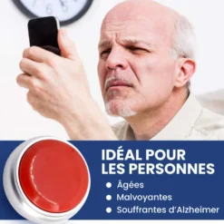 Horloge parlante avec alarme – heure vocale claire et grand affichage