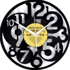 Horloge vinyle recyclé numbers