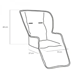 Housse d'assise grise - chaise haute