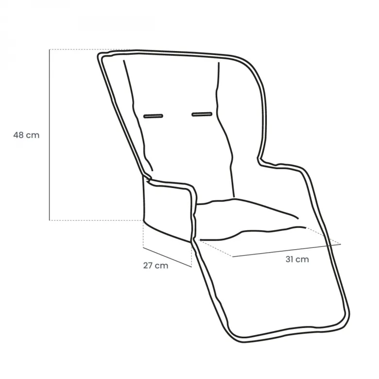 Housse d'assise grise - chaise haute