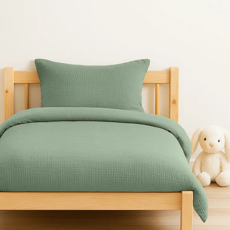 Housse de couette en coton bio vert