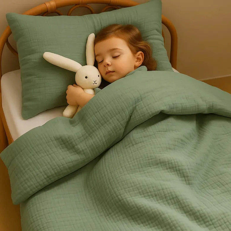 Housse de couette en coton bio vert