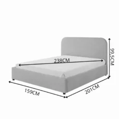 Houston lit avec coffre de rangement 140x190cm velours taupe