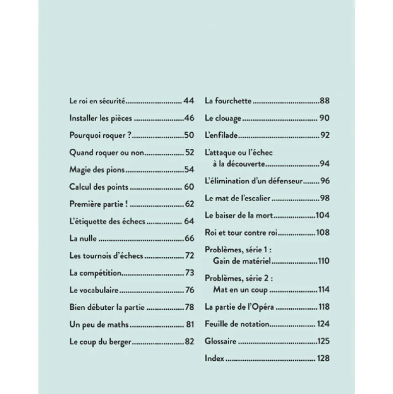 J'apprends à jouer aux échecs