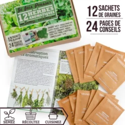 Jardin d'aromates 12 sachets de graines