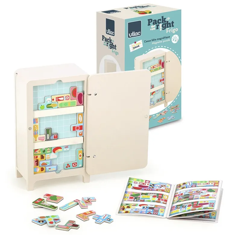 Jeu de logique en bois le frigo