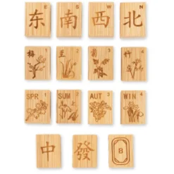 Jeu de Mahjong en bois
