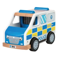 Jouet de fourgon de police en bois