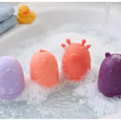 Jouets bain - animaux rigolos, rose