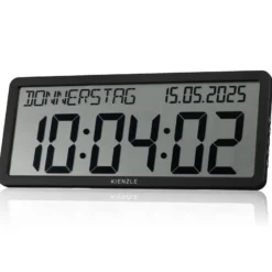 Kienzle horloge murale radio-pilotée avec affichage de la date noire
