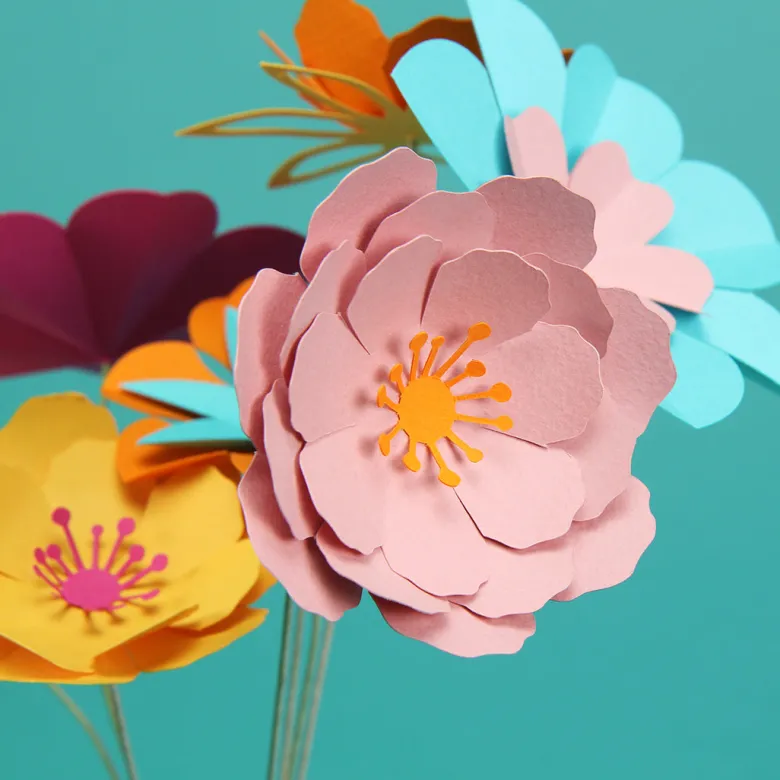 Kit créatif bouquet de fleurs en papier