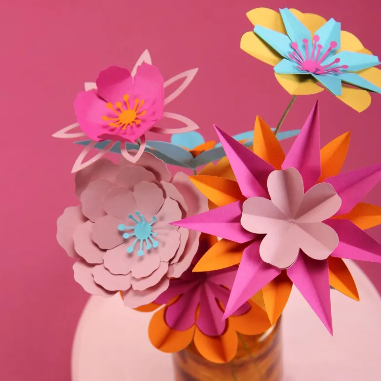 Kit créatif bouquet de fleurs en papier