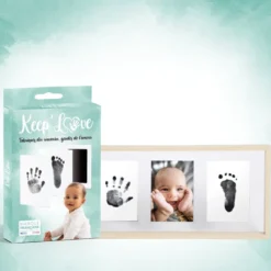 Kit empreintes bébé + cadre trio love