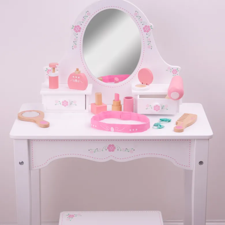Kit vanité en bois pour enfants