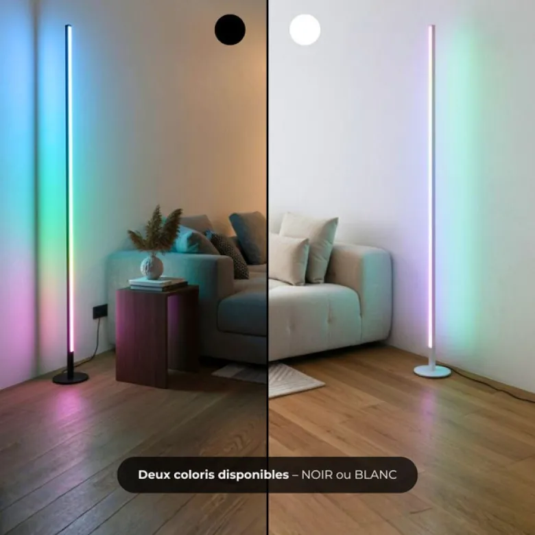 Lampadaire led - inoleds - rgb - halo - noir