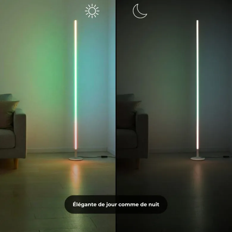 Lampadaire led - inoleds - rgb - halo - noir