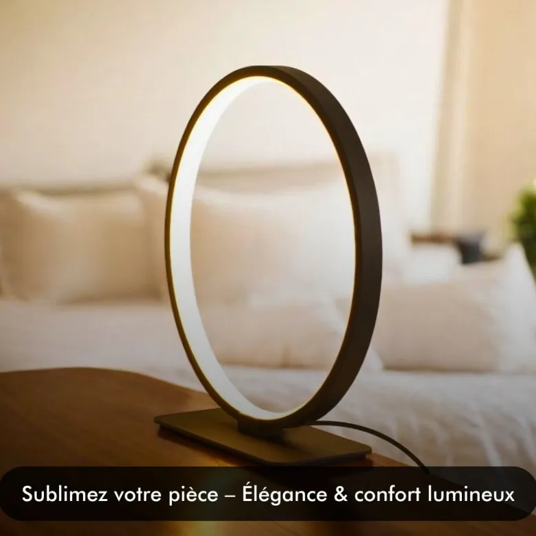 Lampe a poser led - inoleds - impira noir - dimmable
