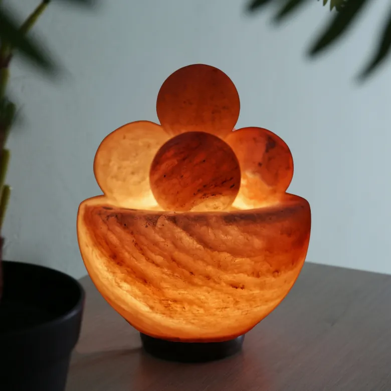 Lampe 4 boules massage en sel d'himalaya