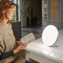 Lampe de Luminotherapie Led 10.000 Lux ajsutable avec fonction timer – Gris