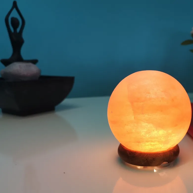 Lampe de sel d'himalaya usb rond