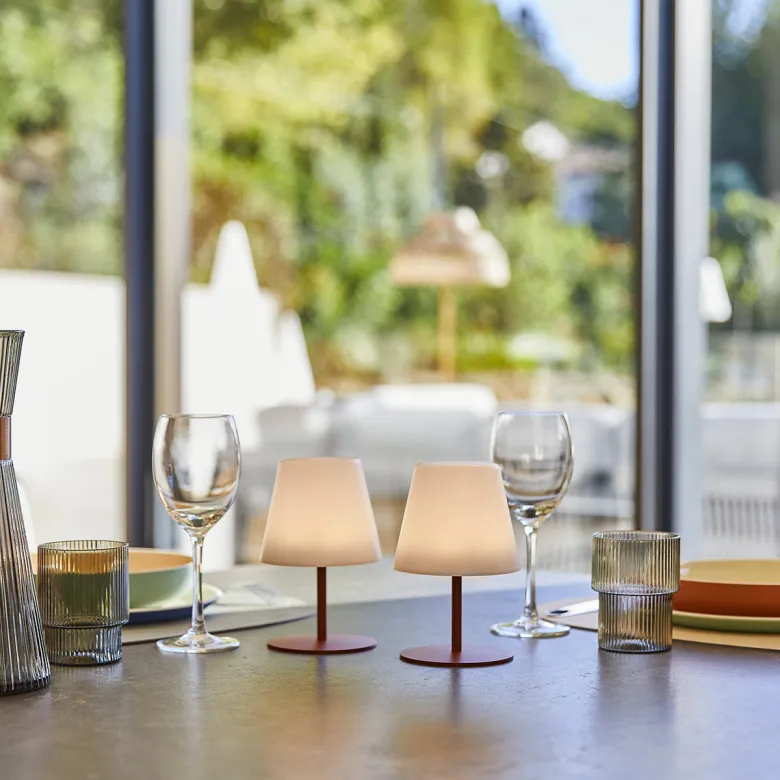2 lampe de table sans fil twins h16cm