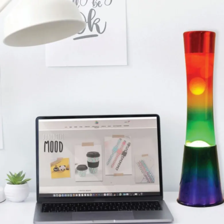 Lampe à lave en verre design rainbow