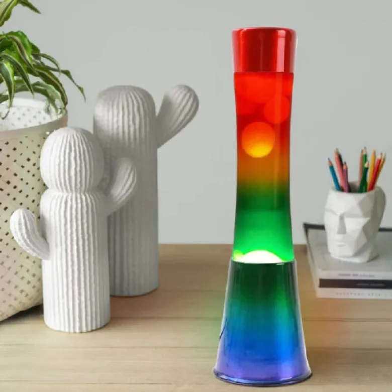Lampe à lave en verre design rainbow
