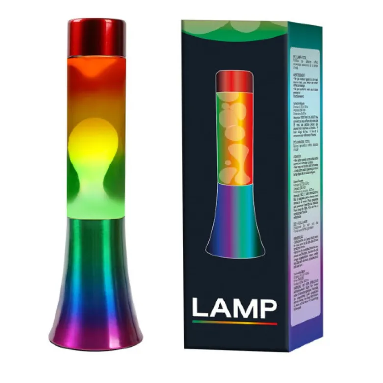 Lampe à lave en verre design rainbow