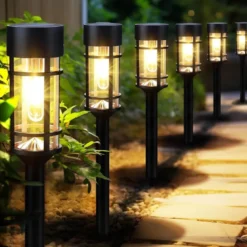 4 lampes solaires extérieures, led