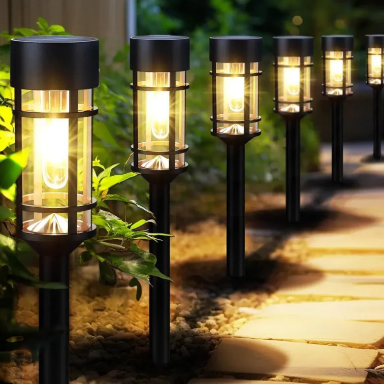 4 lampes solaires extérieures, led