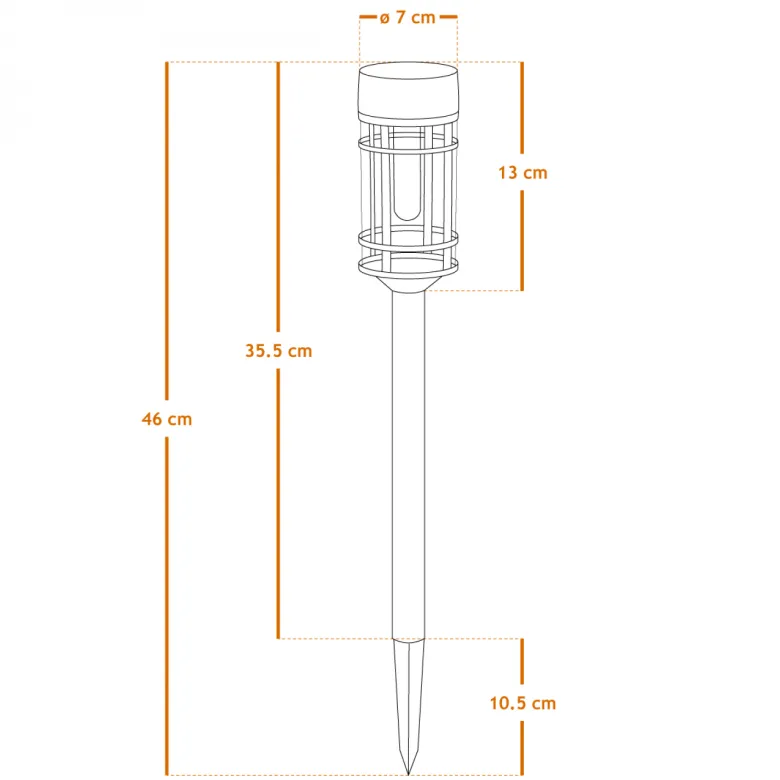 4 lampes solaires extérieures, led