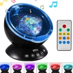Lampe veilleuse projecteur musical océan