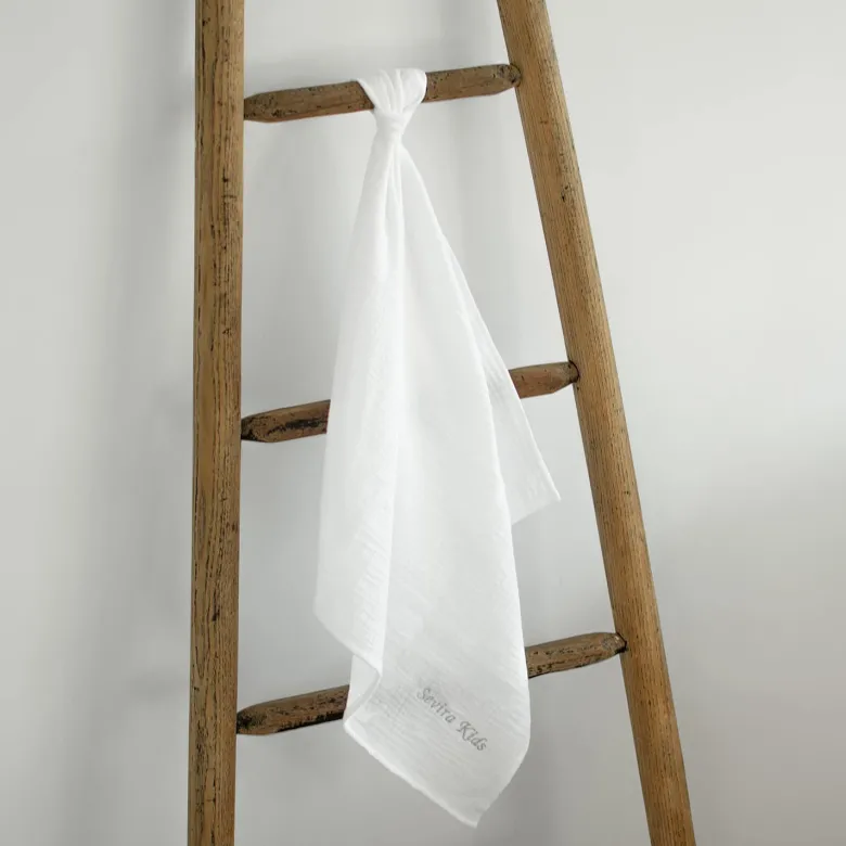 Lange gaze de coton jeanne - 60x60 cm