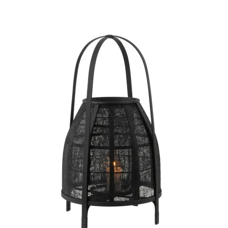 Lanterne bambou noir h.60cm