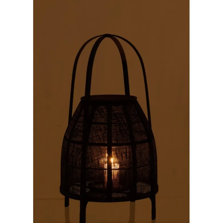 Lanterne bambou noir h.60cm