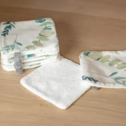 Lingettes bébé lavables 8 pcs eucalyptus
