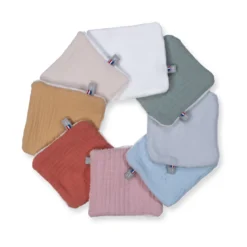 8 lingettes lavables bambou coton jeanne