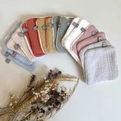 8 lingettes lavables bambou coton jeanne