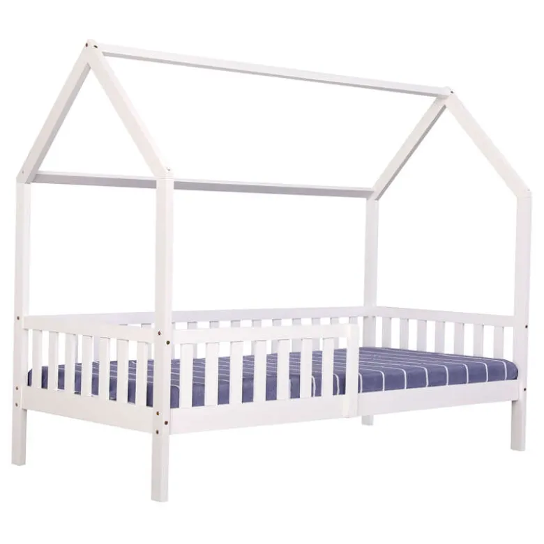 Lit cabane pour enfant 190x90cm blanc marceau
