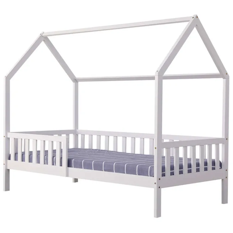 Lit cabane pour enfant 190x90cm blanc marceau