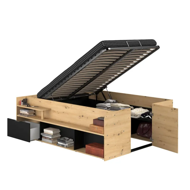 Lit coffre paco 140 x 190 200 cm