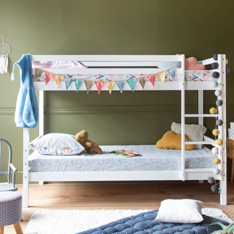 Lits superposés pour enfants 190x90cm blanc ambre