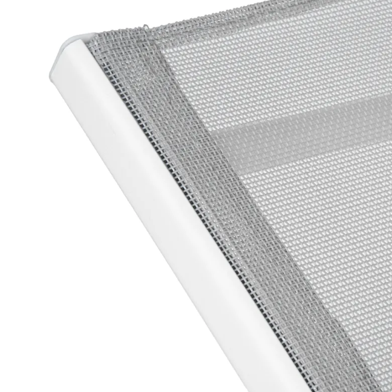 Lot de 2 bains de soleil pliants sicilia en textilène gris