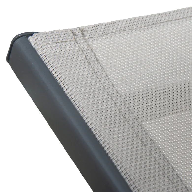 Lot de 2 bains de soleil sardinia en textilène gris struct. Anthracite