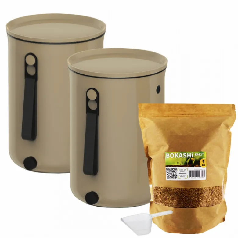 Lot de 2 bokashi organko 2 cappucino